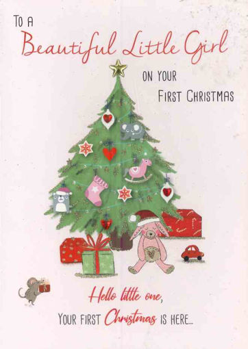 Picture of BEAUTIFUL LITTLE GIRL CHRISTMAS CARD